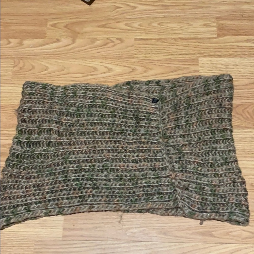 Hand knitted winter scarf